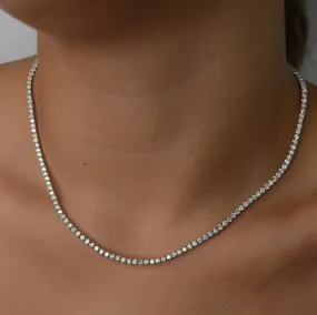 10.50ct Diamond 14K Gold Classic Tennis Necklace
