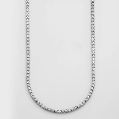 10KW 3.50CTW DIAMOND BUTTERCUP TENNIS NECKLACE