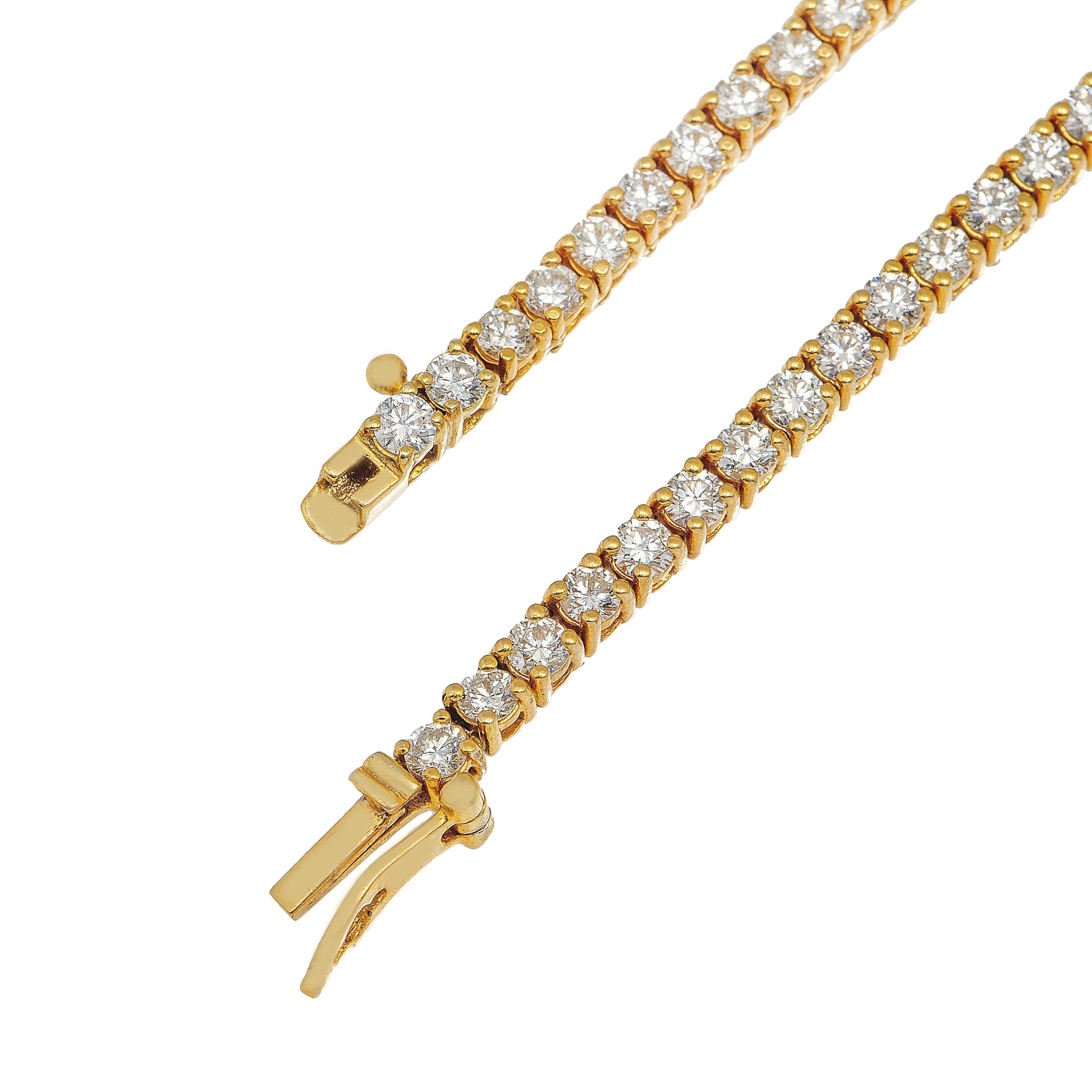 14k 4 Prong Diamond Tennis Necklaces 11.11ctw