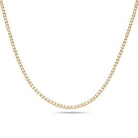 14k 4 Prong Diamond Tennis Necklaces 11.11ctw