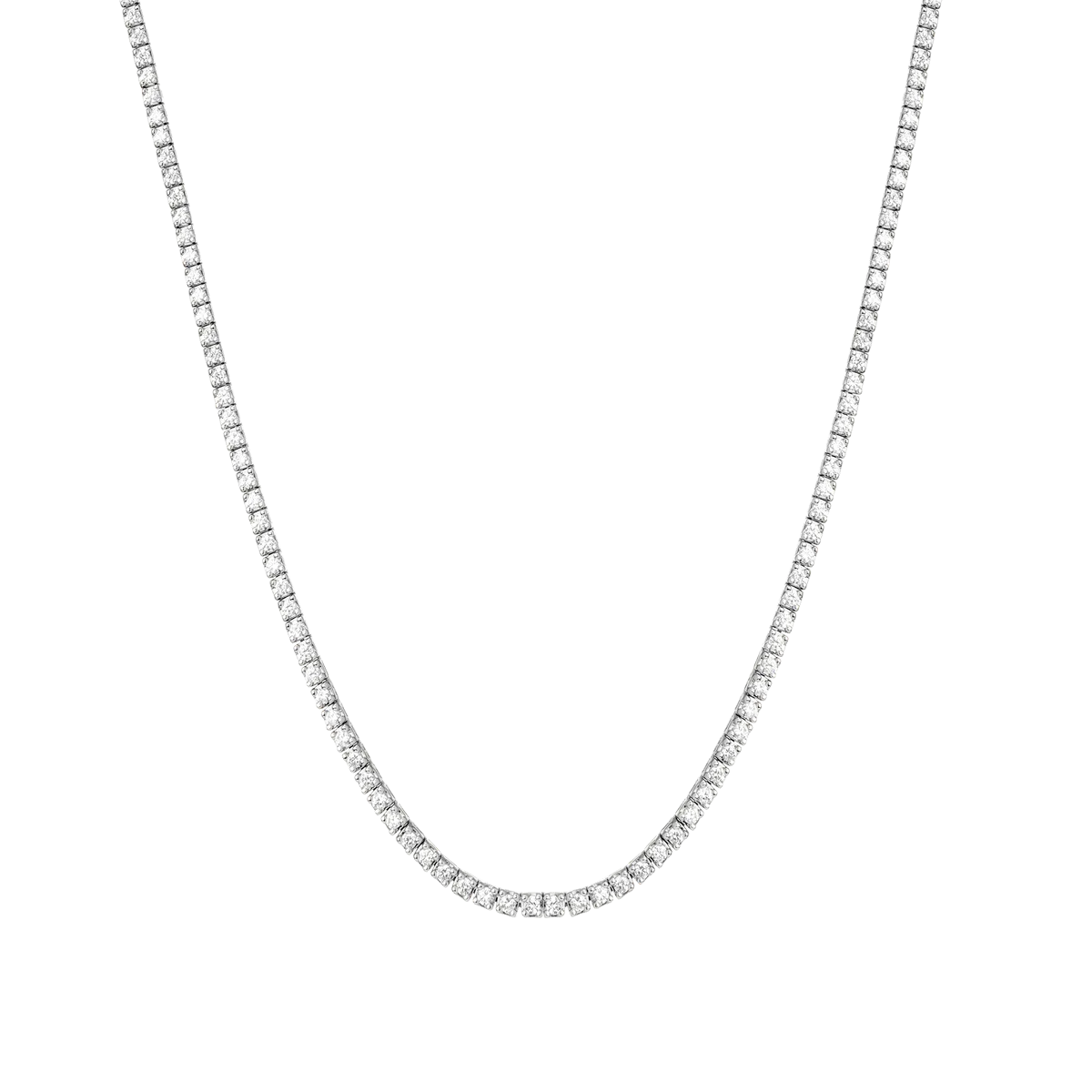 14K Gold Classic Lab-Grown Diamond Tennis Necklace
