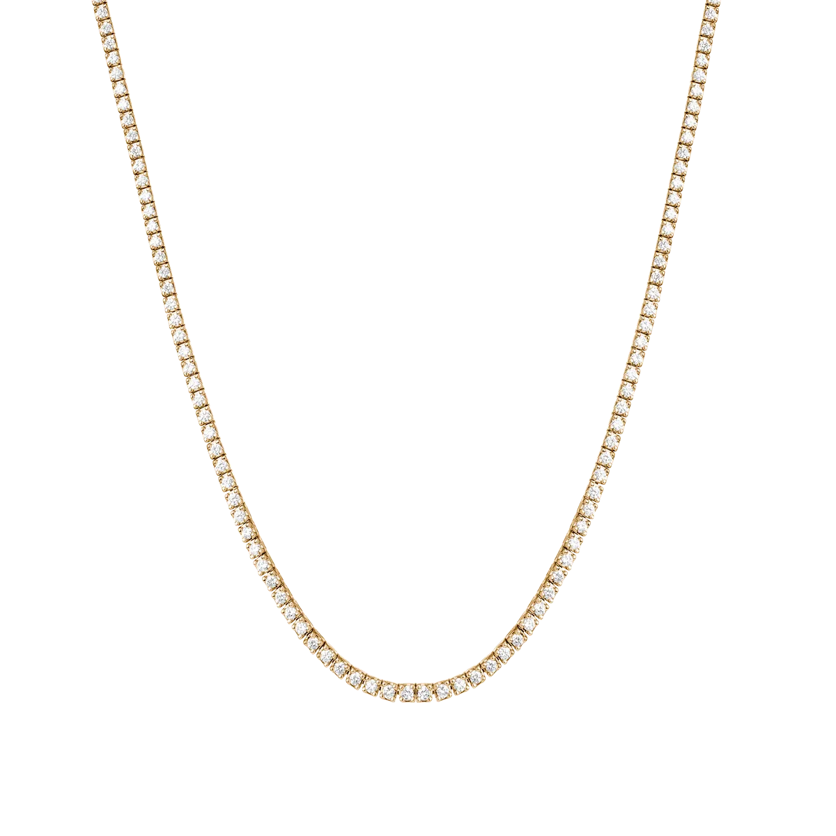14K Gold Classic Lab-Grown Diamond Tennis Necklace