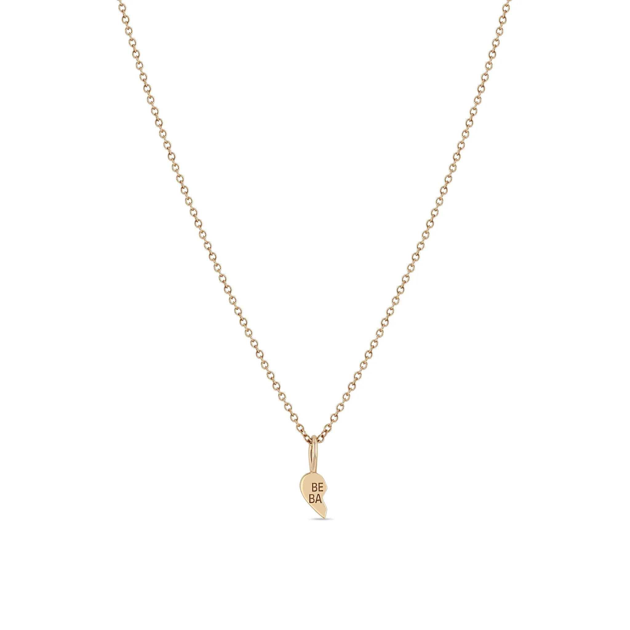 14k Itty Bitty BEST BABE Necklace Set