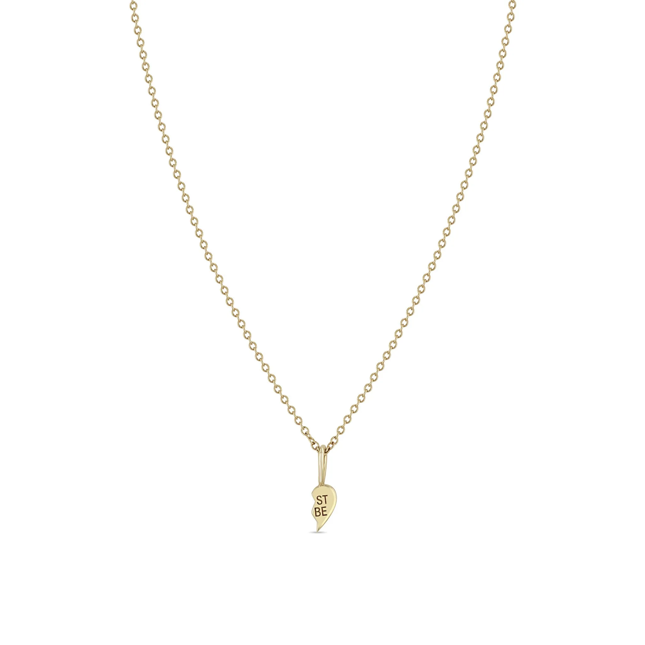 14k Itty Bitty BEST BABE Necklace Set
