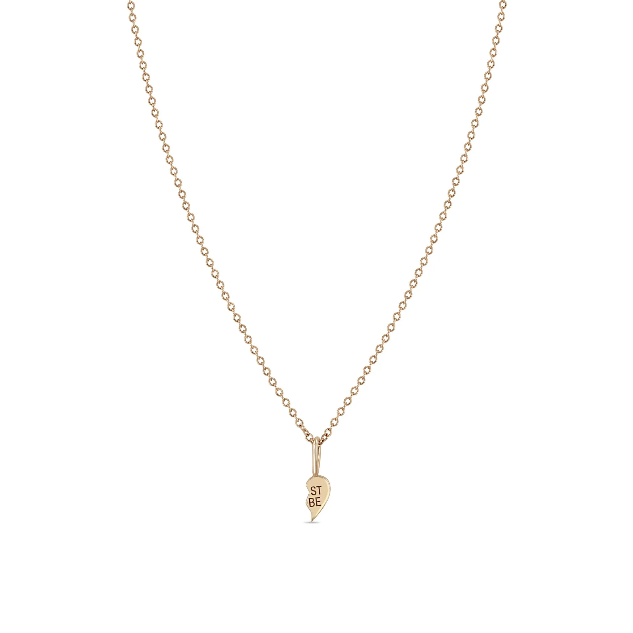 14k Itty Bitty BEST BABE Necklace Set