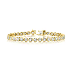 14KY Diamond Bezel Bracelet