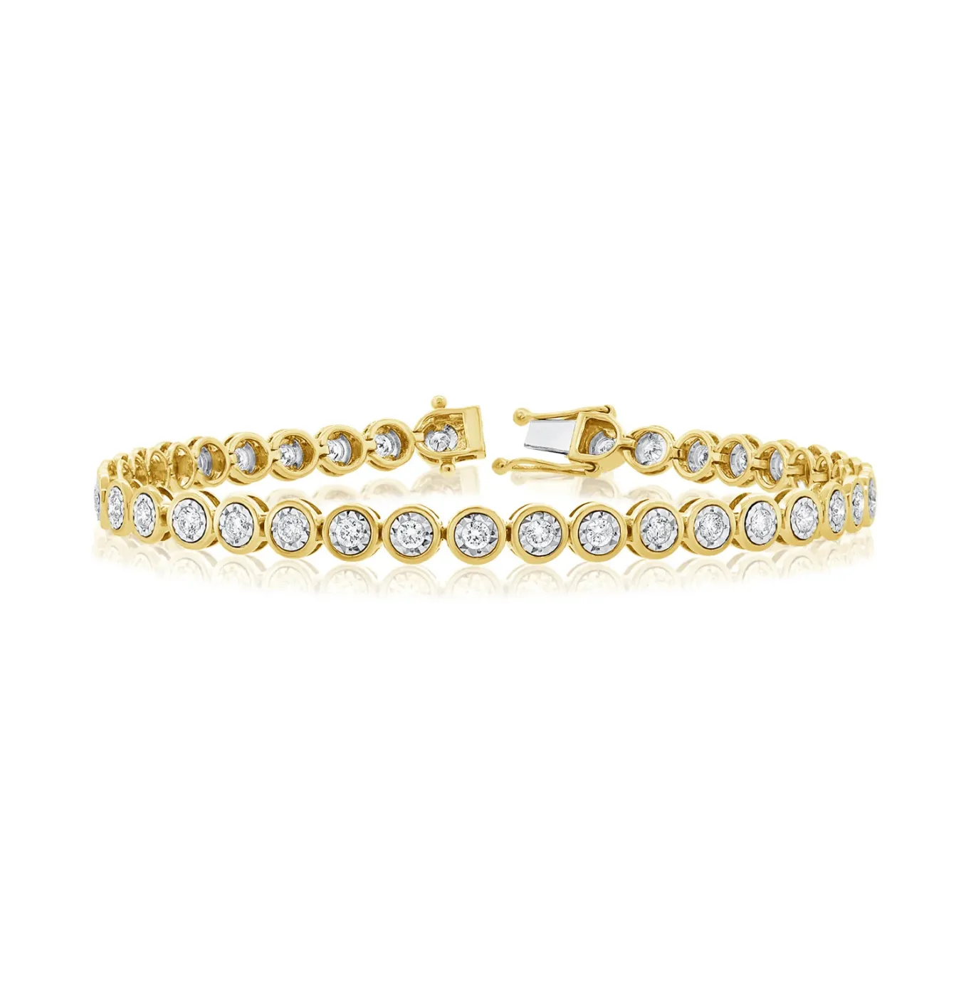 14KY Diamond Bezel Bracelet