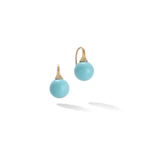 18K Africa Boule Turquoise Earrings - OB1639 A TU Y 02