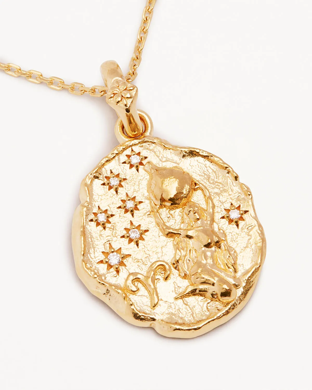 18k Gold Vermeil She is Zodiac Necklace - Aries