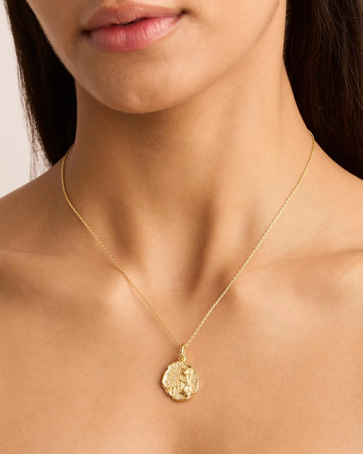 18k Gold Vermeil She is Zodiac Necklace - Aries