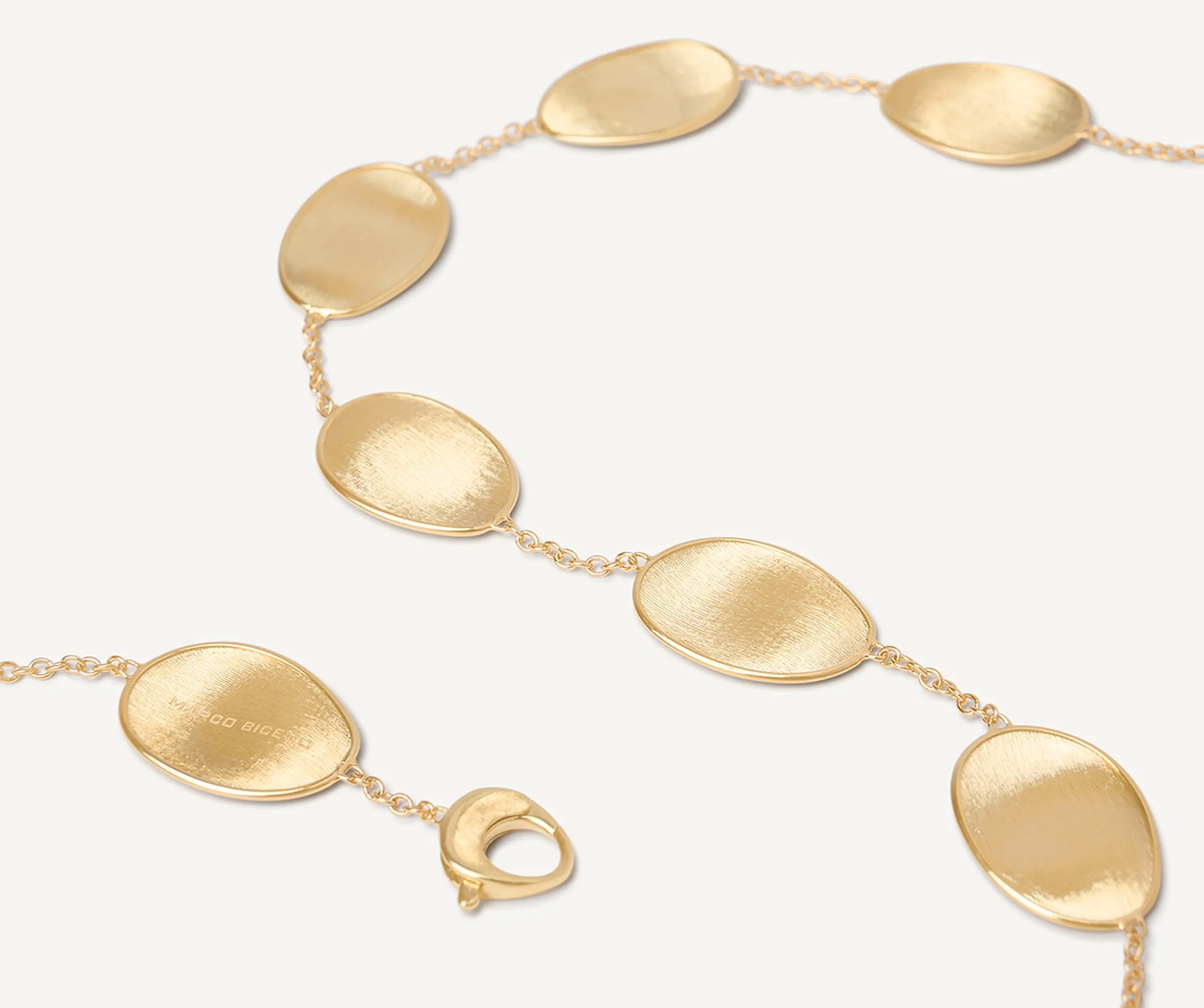 18K Yellow Gold Petal Single Strand Necklace
