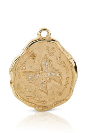 18KY Freedom Pave Butterfly Coin