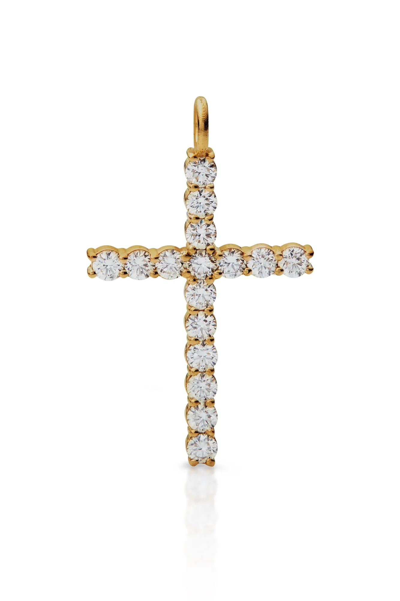 18KY Rebecca Diamond Cross