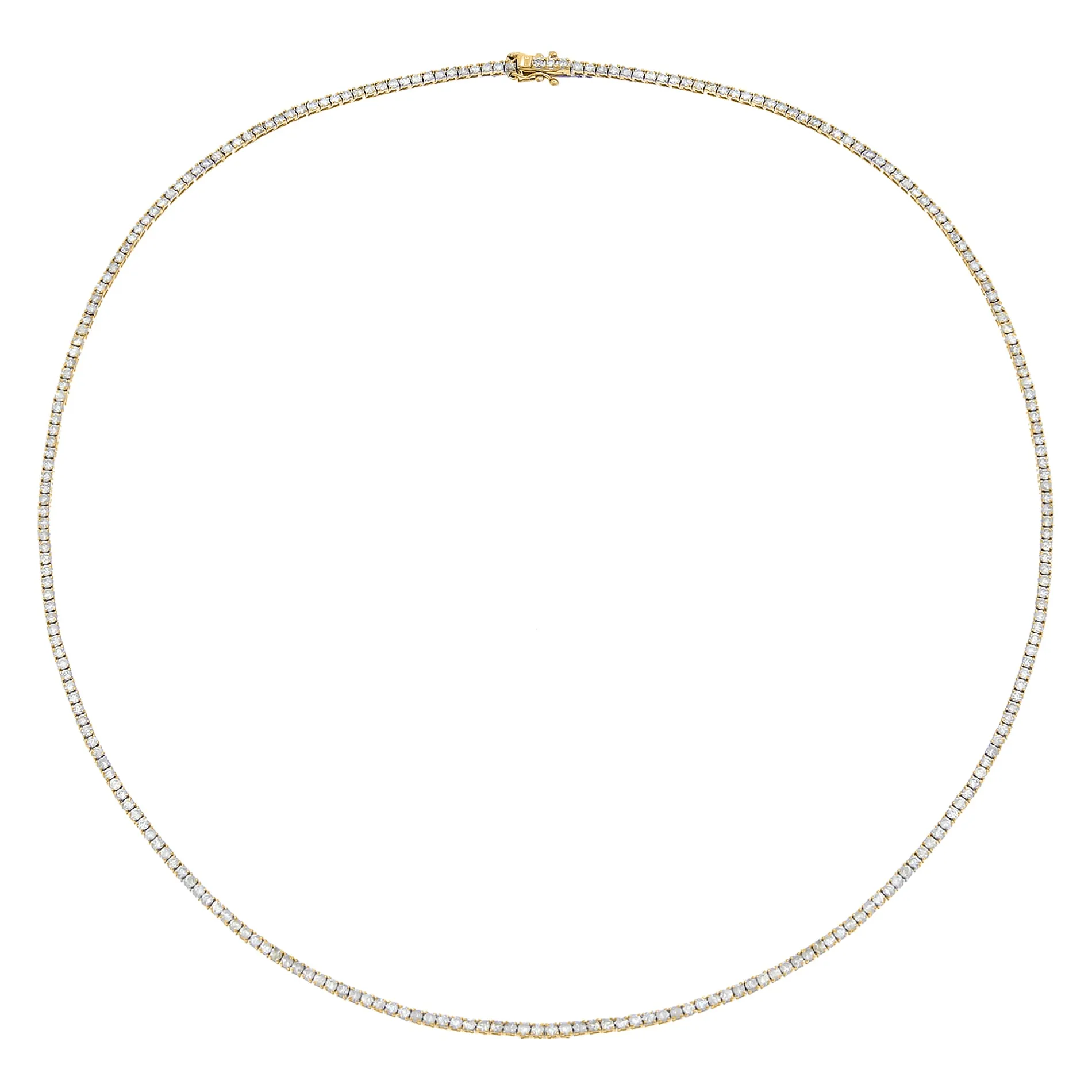 5 Carat Diamond Four Prong Tennis Necklace 14K