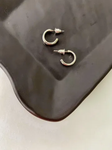 6 pack small silver hoops Earrings