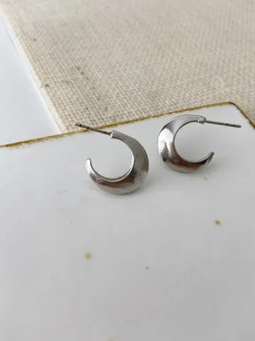 6 pack small silver hoops Earrings