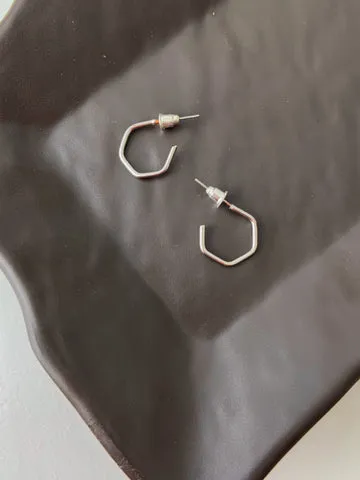 6 pack small silver hoops Earrings
