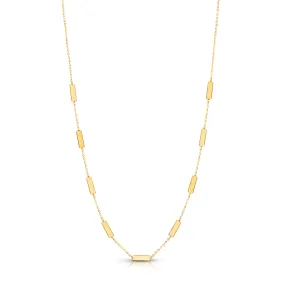 9 STATION CHAIN, 14KT GOLD