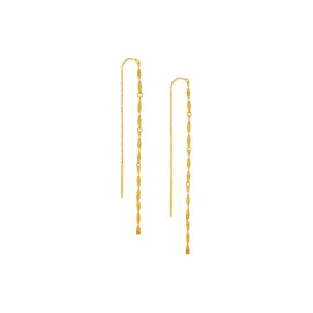 925 Sterling Silver Twisted Chain Threader Drop Dangle Earring
