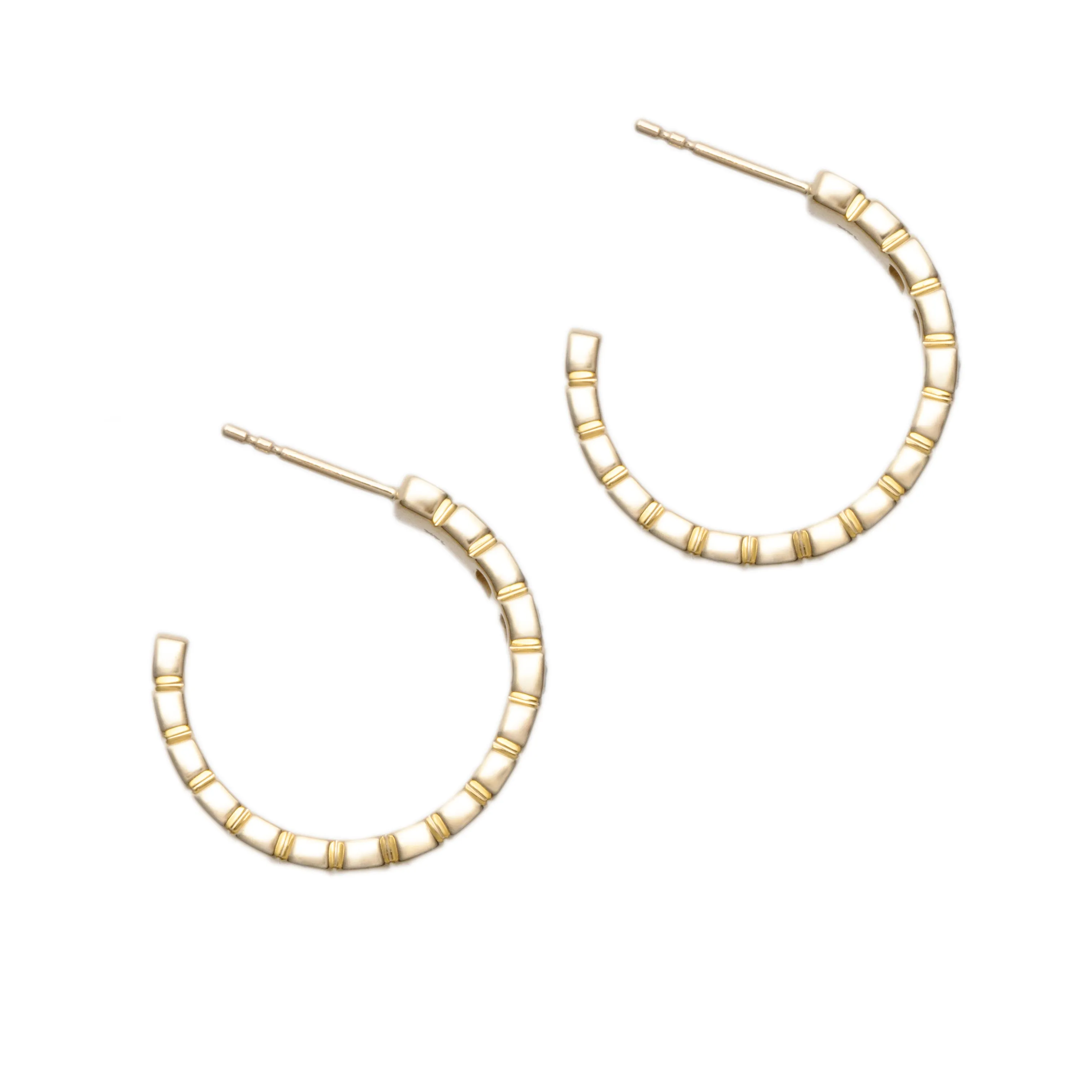 .92ct 14k Yellow Gold Diamond Hoops