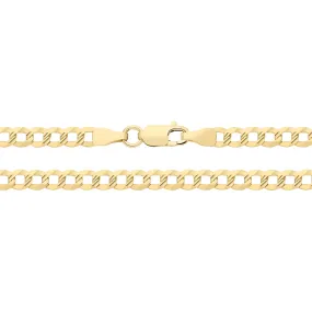 9CT GOLD DIAMOND CUT CURB CHAIN