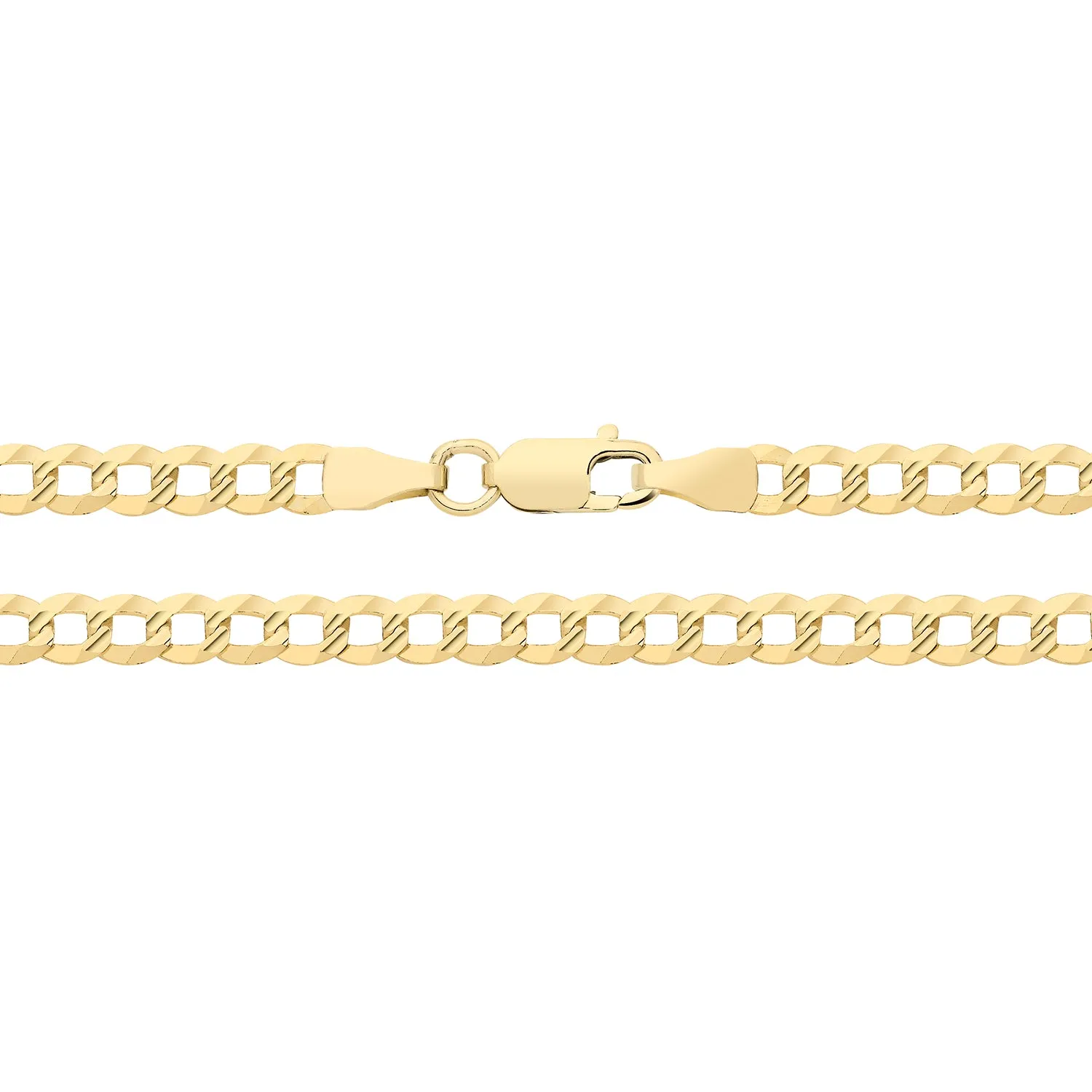 9CT GOLD DIAMOND CUT CURB CHAIN