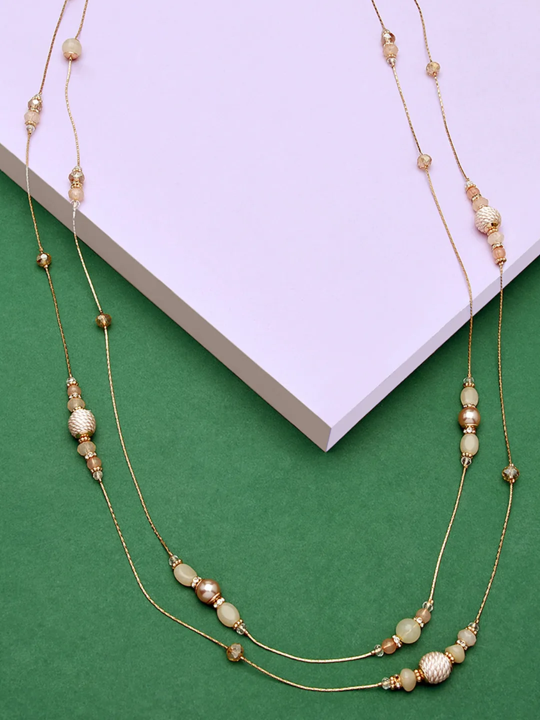 Accessorize London Women'S Gold Beaded Rope Layered Necklace