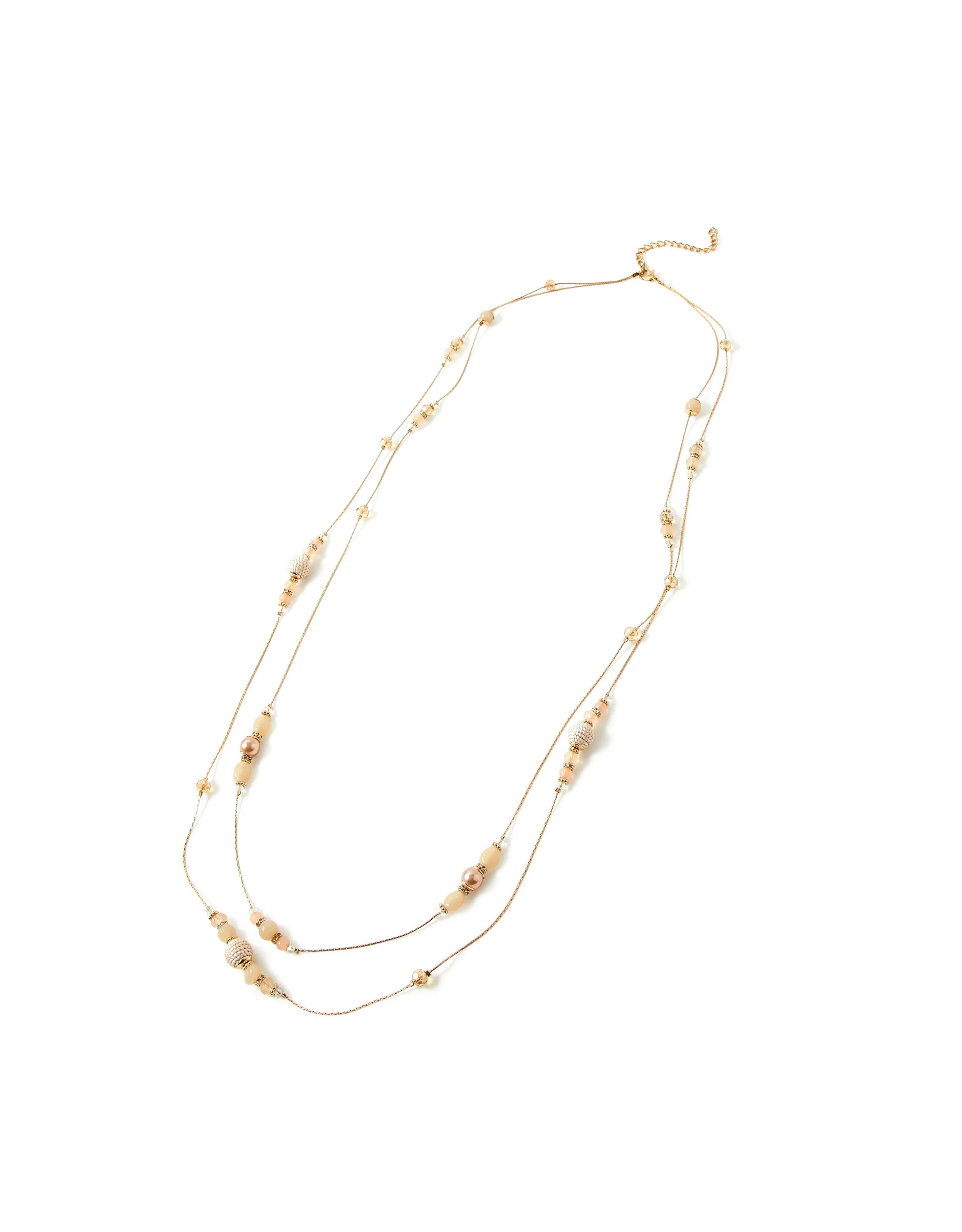 Accessorize London Women'S Gold Beaded Rope Layered Necklace