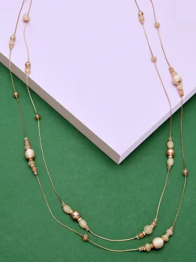 Accessorize London Women'S Gold Beaded Rope Layered Necklace