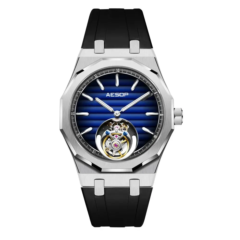 AESOP Flying Tourbillon Mechanical Skeleton Watch For Man.