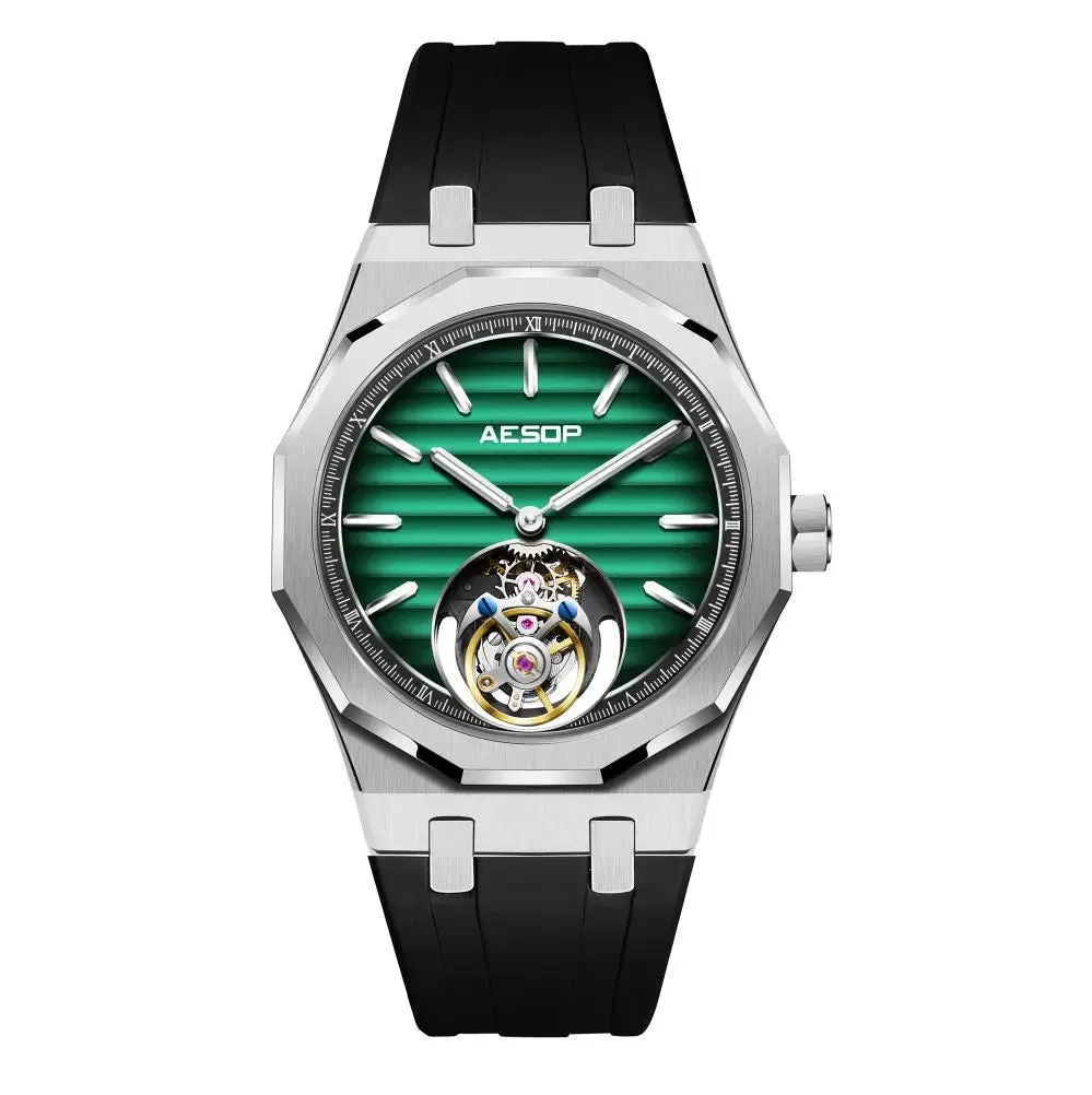 AESOP Flying Tourbillon Mechanical Skeleton Watch For Man.