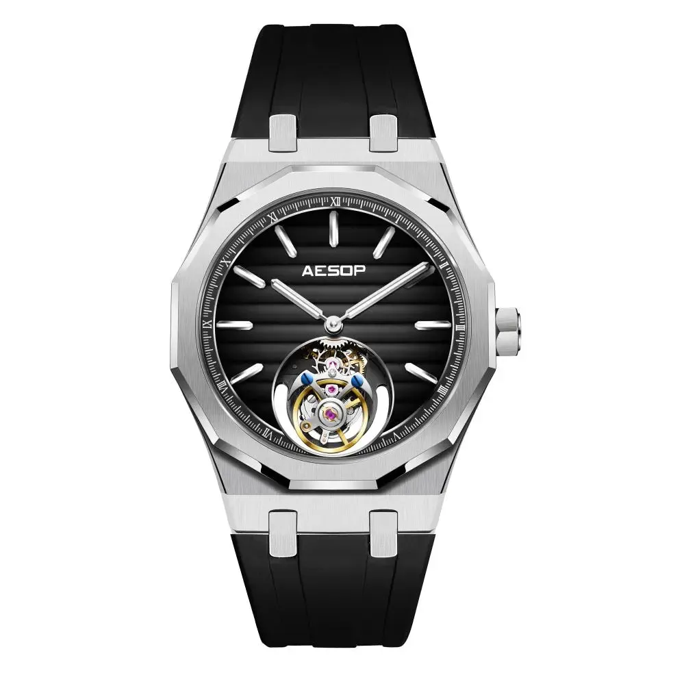 AESOP Flying Tourbillon Mechanical Skeleton Watch For Man.