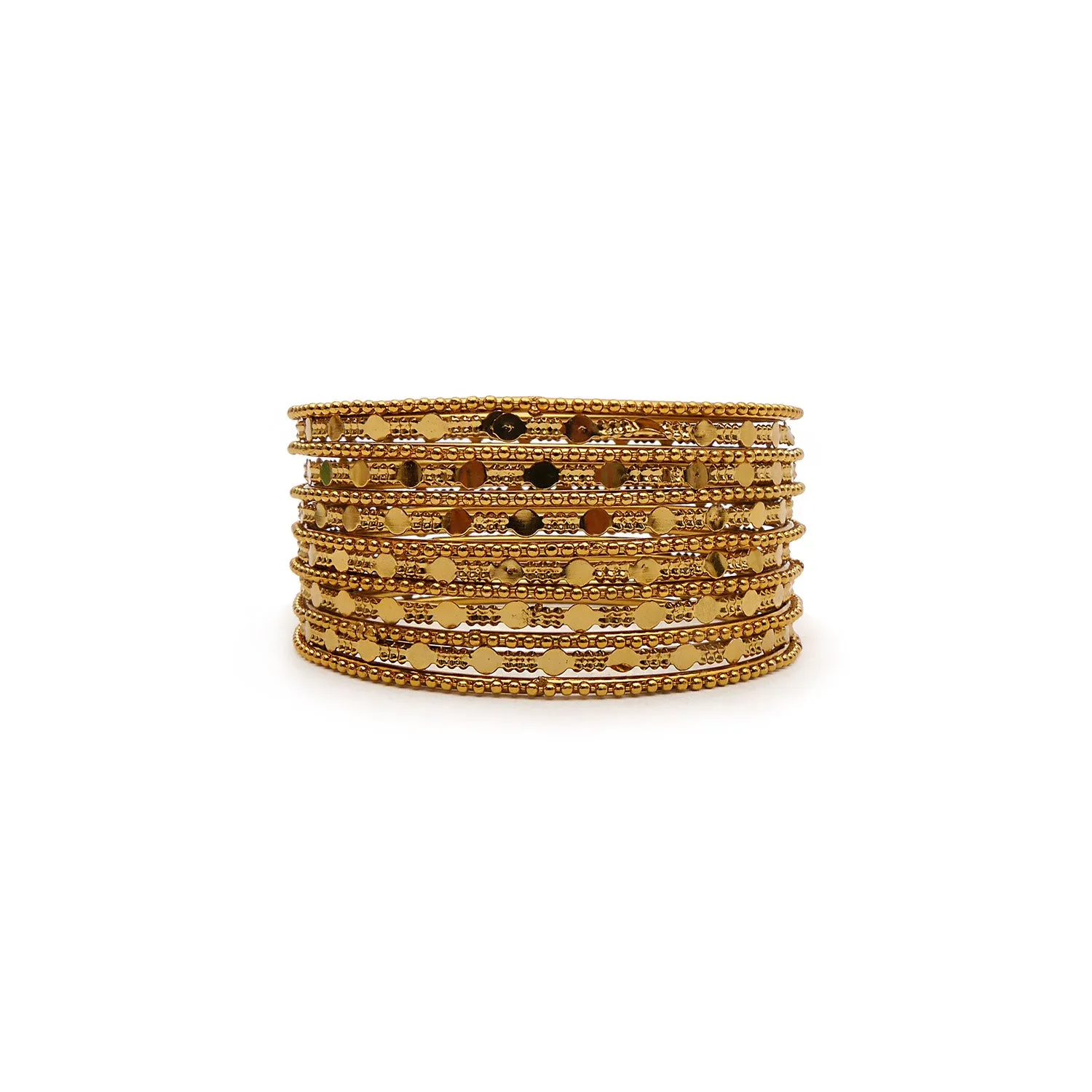 Alana Bohemian Gold Bangle Set