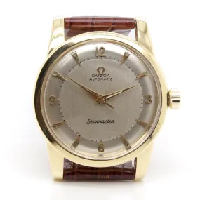 An Omega 18ct Gold Automatic Seamaster strap Watch, c.1952