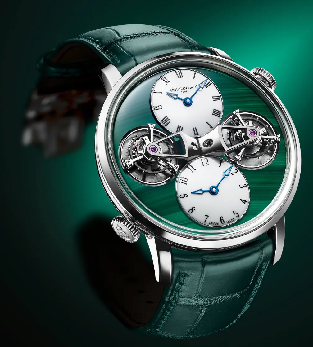 Arnold & Son Watch Double Tourbillon White Gold Malachite Limited Edition