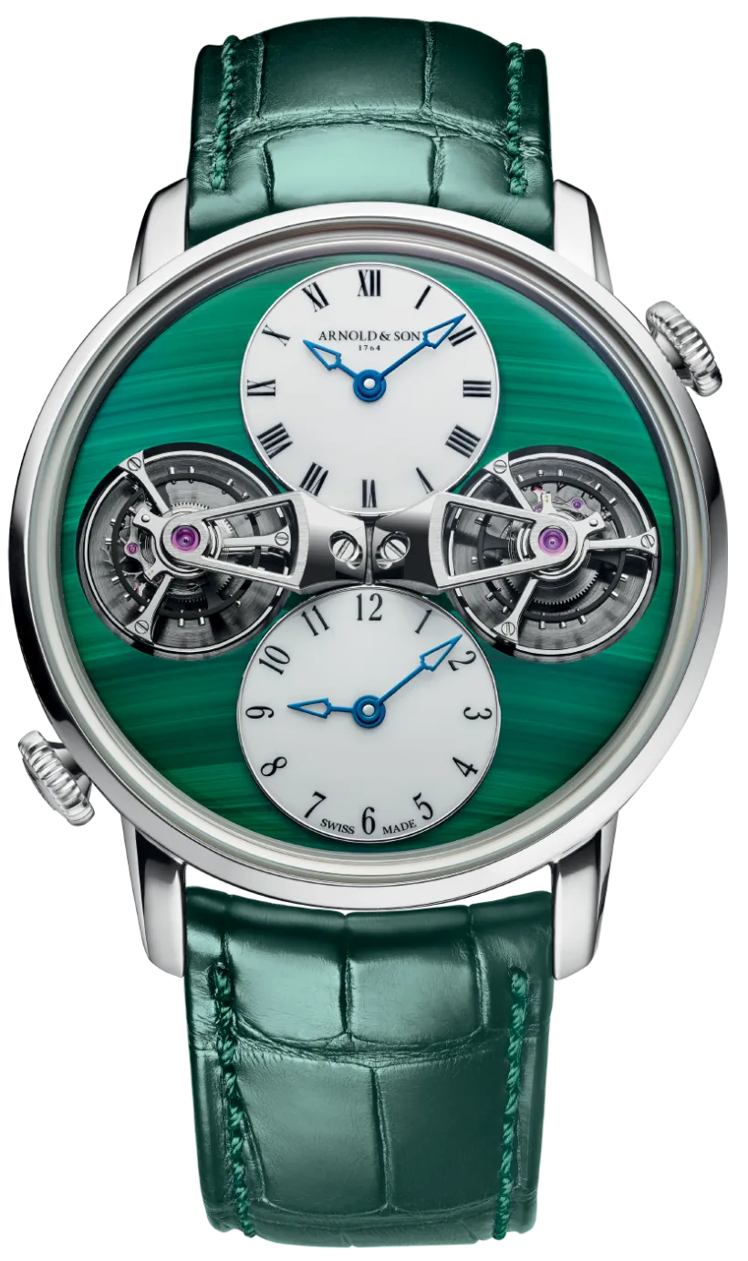 Arnold & Son Watch Double Tourbillon White Gold Malachite Limited Edition