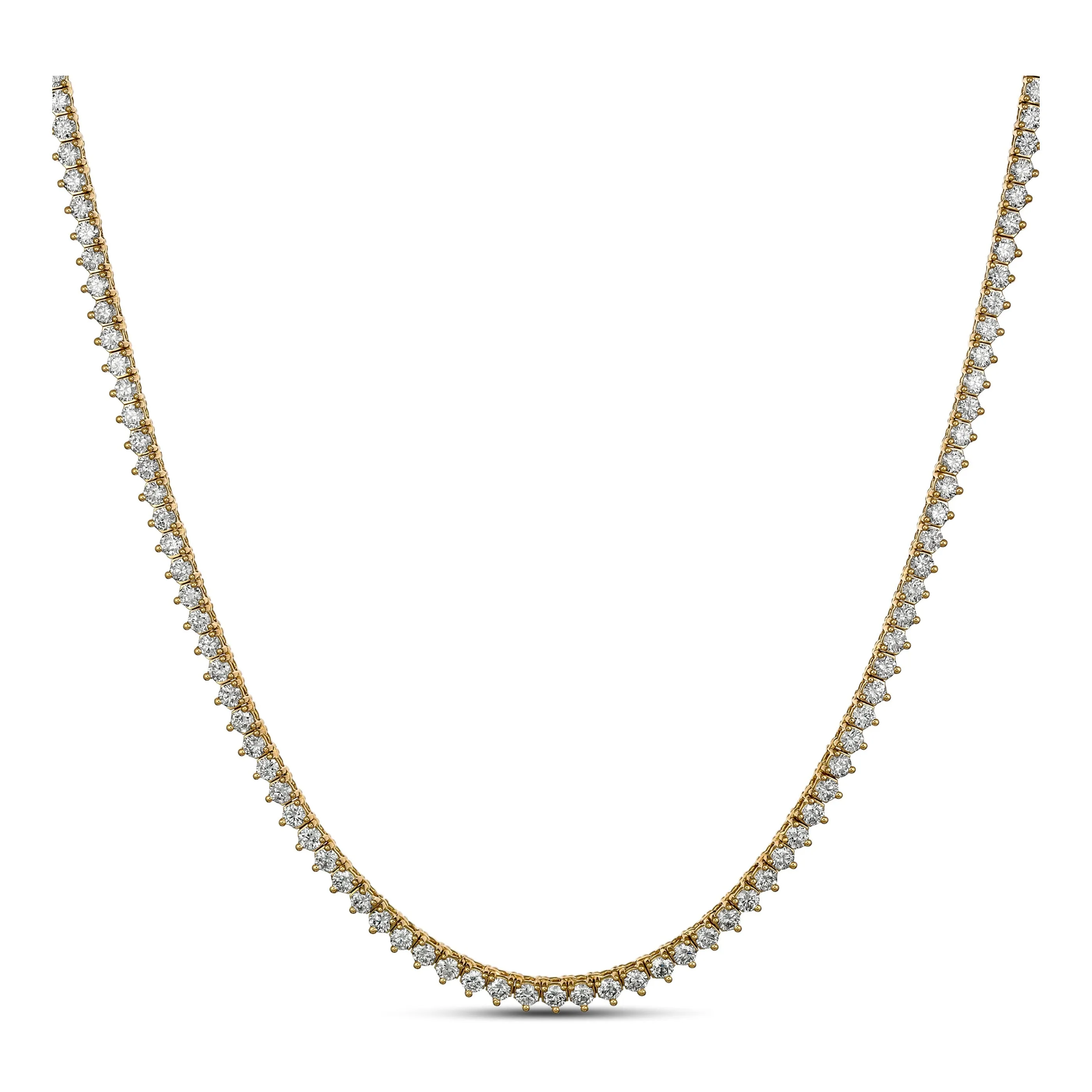 Aura Tennis Necklace 5.37ct - 5.57ct | Yellow Gold