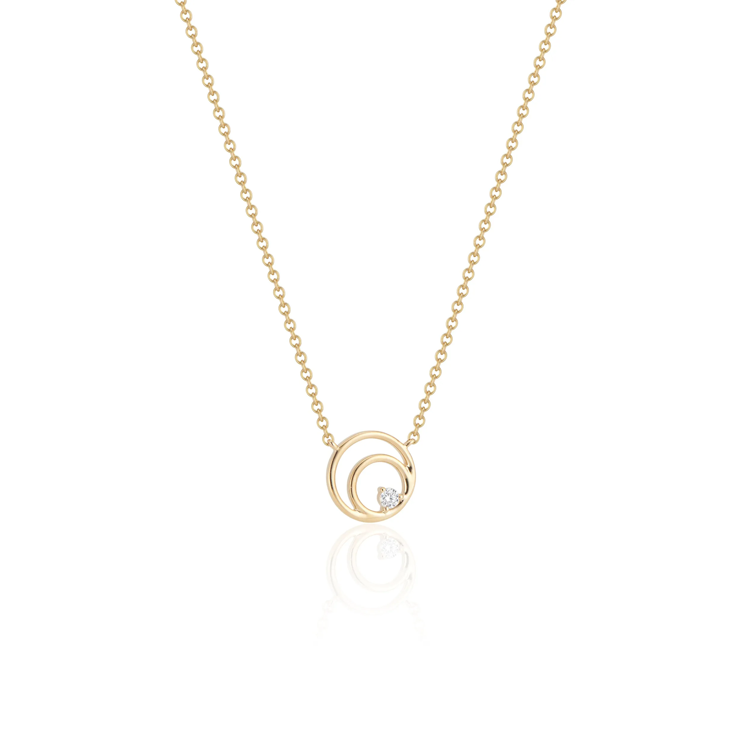 Ayla, Diamond Necklace 14k Gold