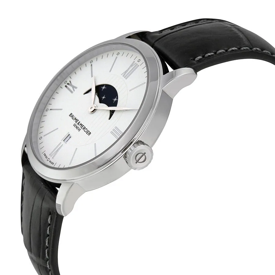 Baume et Mercier Classima White Dial Moonphase Men's Watch 10219 MOA10219