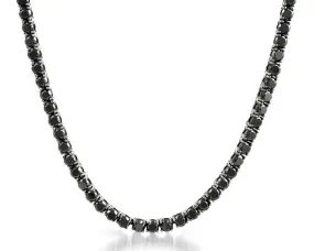 Black Diamond Tennis Necklace