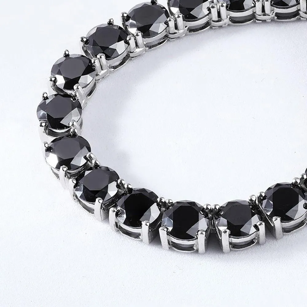 Black Diamond Tennis Necklace