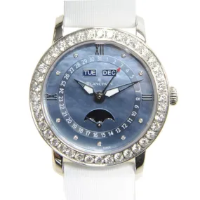 Blancpain Women Complete Calendar Moon Phase Automatic Diamond Ladies Watch 3663-4654L-52B