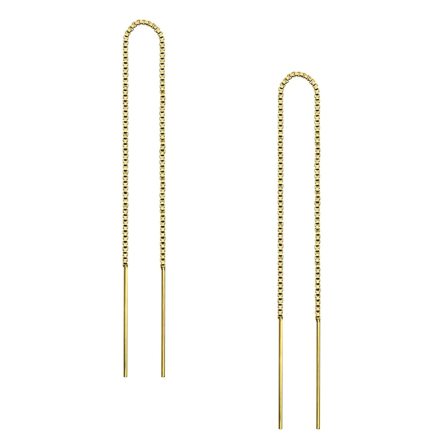 Box Chain Threader Earrings