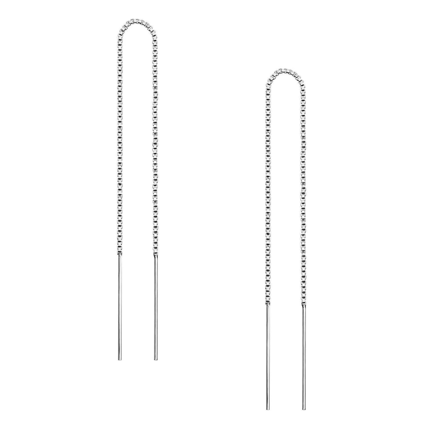 Box Chain Threader Earrings