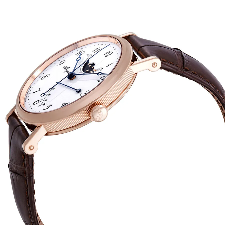 Breguet Classique Moonphases Automatic White Dial 18K Rose Gold Men's Watch 7787BR299V6