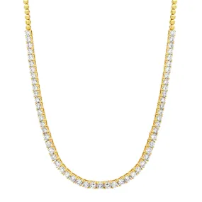 BRILLIANT TENNIS CHOKER, 6CT, 14kt GOLD, 14"