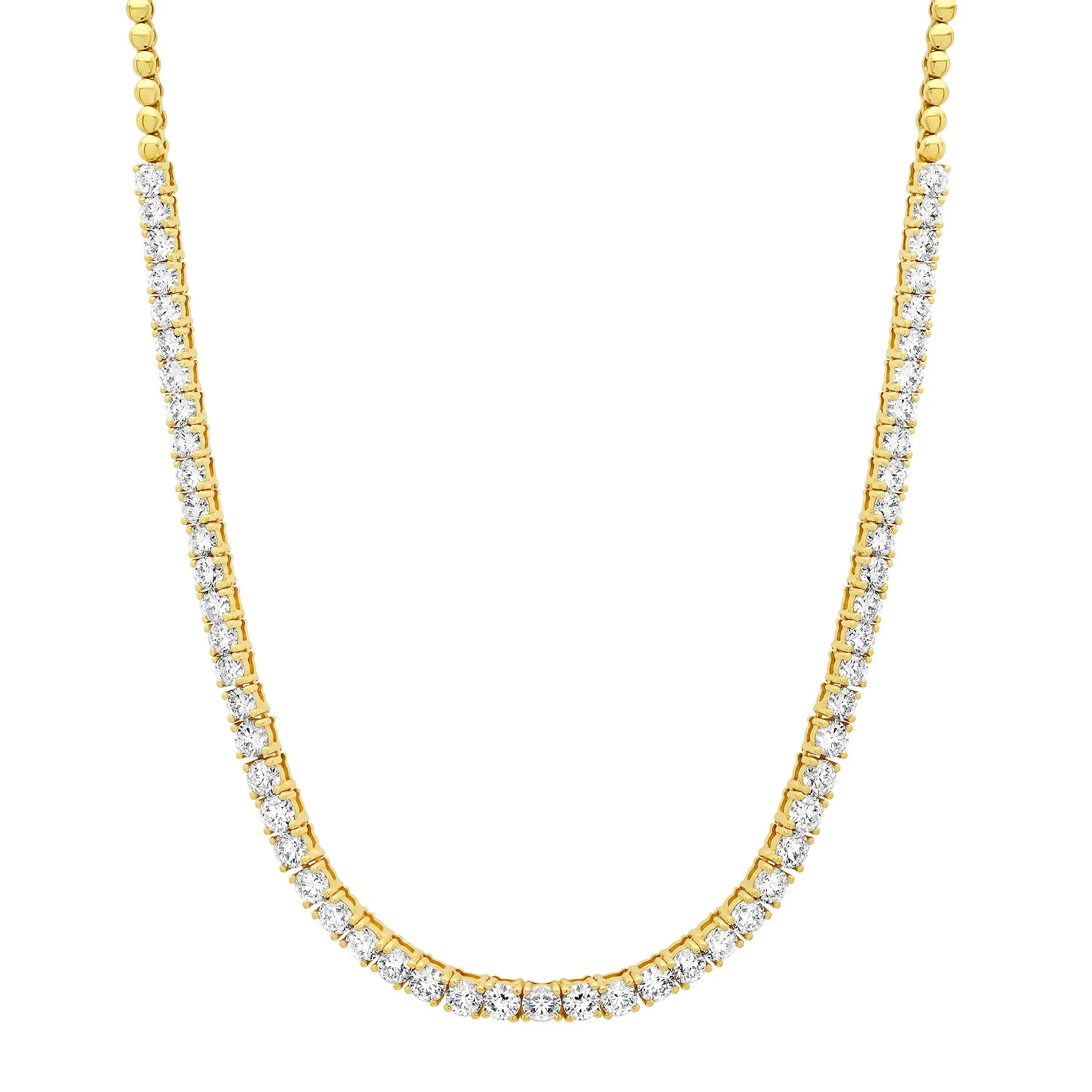 BRILLIANT TENNIS CHOKER, 6CT, 14kt GOLD, 14"
