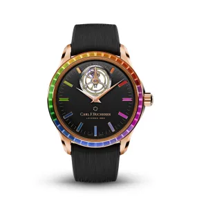 Carl F. Bucherer Manero Tourbillon  18K Rose gold & Tsavorites & Sapphires & Rubies Limited Edition Men's Watch