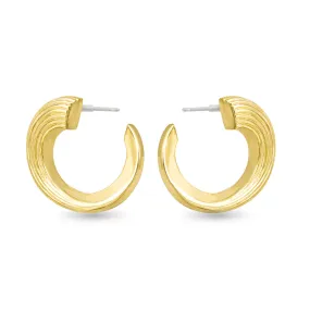 Caroline Polished Twist Huggie Earrings