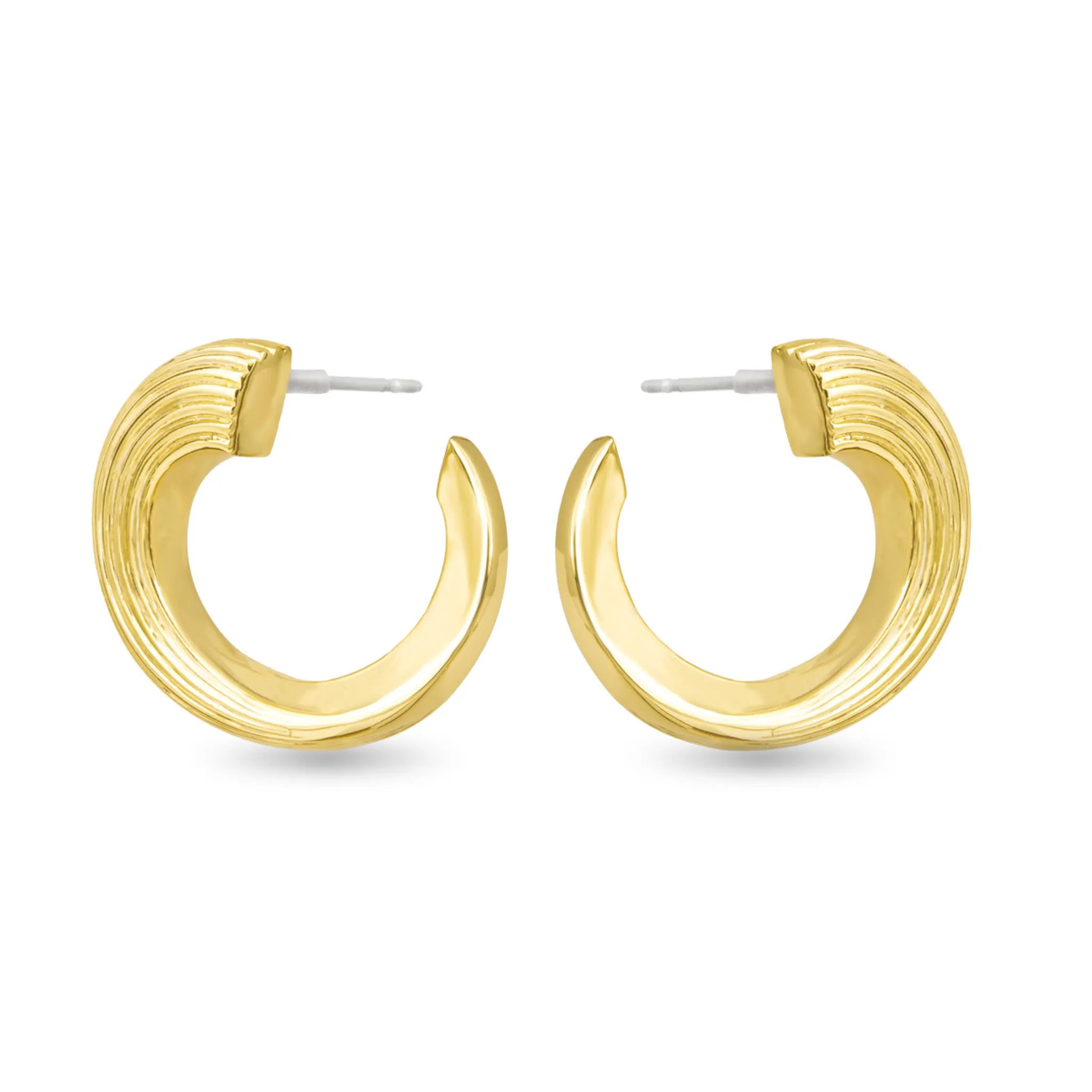 Caroline Polished Twist Huggie Earrings